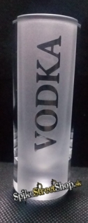 Sklenený poldecák VODKA - Logo