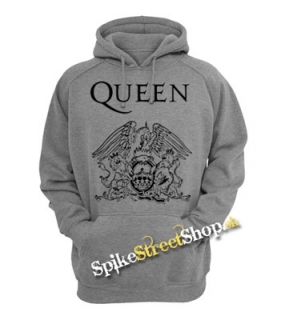 QUEEN - Logo - šedá pánska mikina