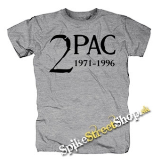2 PAC - 1971-1996 - sivé pánske tričko