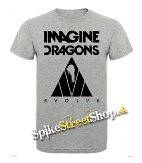 IMAGINE DRAGONS - Evolve Triangle Black - sivé pánske tričko