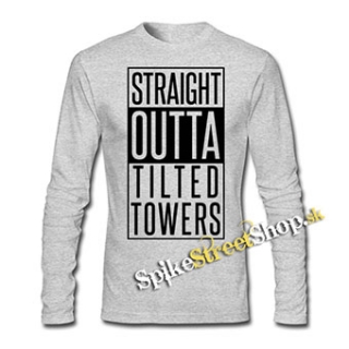 FORTNITE - Straight Outta Tilted towers - šedé pánske tričko s dlhými rukávmi