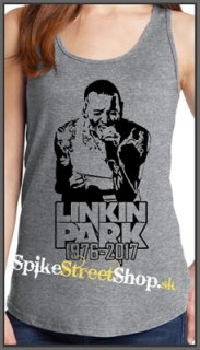 LINKIN PARK - Chester 1976-2017 - Ladies Vest Top - šedé
