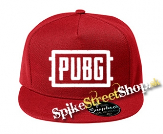 PUBG - White Logo - červená šiltovka model "Snapback"