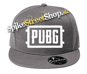 PUBG - White Logo - starostrieborná šiltovka model "Snapback"