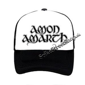 AMON AMARTH - Logo - čiernobiela sieťkovaná šiltovka model "Trucker"