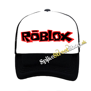 ROBLOX - Red Black Logo - čiernobiela sieťkovaná šiltovka model "Trucker"