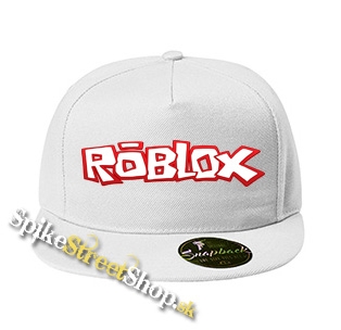 ROBLOX - Logo Red White - biela šiltovka model "Snapback"