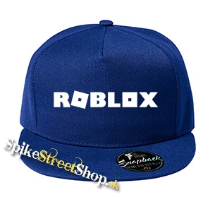 ROBLOX - Logo Symbol White - kráľovská-modrá šiltovka model "Snapback"