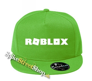 ROBLOX - Logo Symbol White - jabĺčkovo-zelená šiltovka model "Snapback"