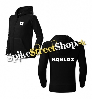 ROBLOX - Logo Symbol White - čierna detská mikina na zips