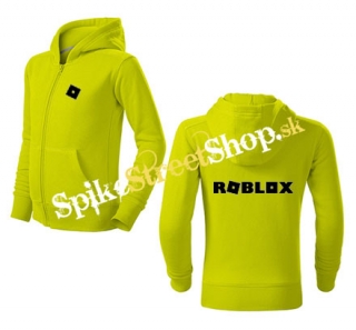 ROBLOX - Logo Symbol Black - limetková detská mikina na zips