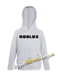 ROBLOX - Logo Symbol Black - sivá detská mikina