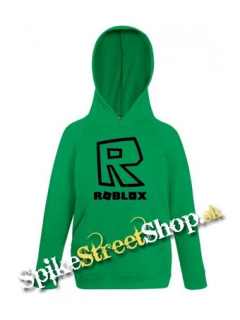 ROBLOX - Symbol & Znak - zelená detská mikina