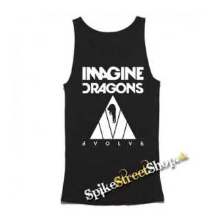 IMAGINE DRAGONS - Evolve Triangle White - Mens Vest Tank Top - čierne