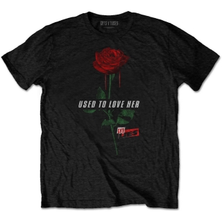 GUNS N ROSES - Used To Love Her Rose - čierne pánske tričko