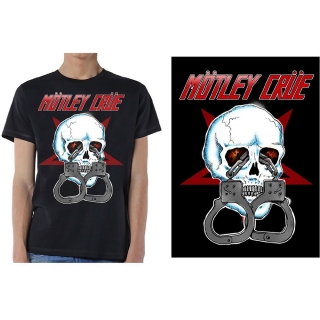 MOTLEY CRUE - Skull Cuffs 2 - čierne pánske tričko