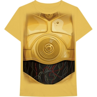 STAR WARS - C-3PO Chest - žlté pánske tričko