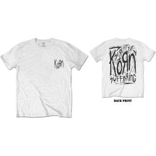 KORN - Scratched Typel - biele pánske tričko