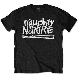 NAUGHTY BY NATURE - Logo - čierne pánske tričko