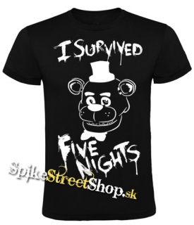 I SURVIVED FIVE NIGHTS AT FREDDY´S PIZZERIA - čierne detské tričko