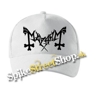 MAYHEM - Logo - biela šiltovka (-30%=AKCIA)