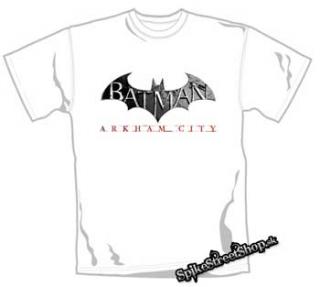 BATMAN ARKHAM CITY - Logo - biele pánske tričko