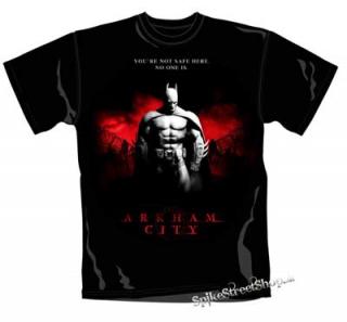 BATMAN ARKHAM CITY - One Sheet - čierne pánske tričko