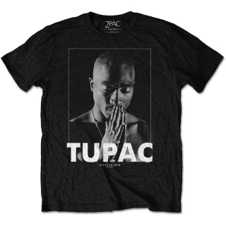 2 PAC - TUPAC - Praying - čierne pánske tričko