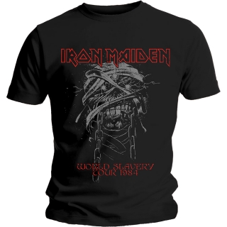 IRON MAIDEN - World Slavery 1984 Tour - čierne pánske tričko