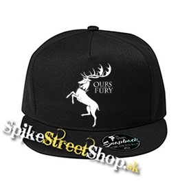GAME OF THRONES - OURS IS THE FURY - čierna šiltovka model "Snapback"