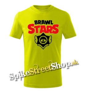 BRAWL STARS - Logo - limetkové detské tričko