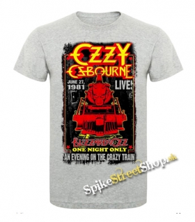 OZZY OSBOURNE - Crazy Train Tour 1981 - šedé pánske tričko