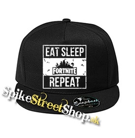 FORTNITE - Eat, Sleep, Repeat - čierna šiltovka model "Snapback"