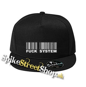 FUCK SYSTEM - BarCode - čierna šiltovka model "Snapback"