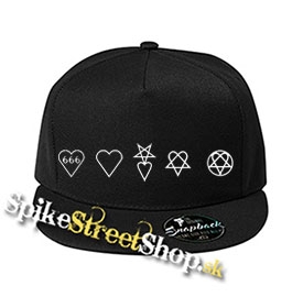 HEARTAGRAM HISTORY - čierna šiltovka model "Snapback"