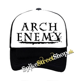 ARCH ENEMY - Logo - čiernobiela sieťkovaná šiltovka model "Trucker"