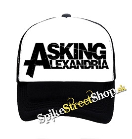 ASKING ALEXANDRIA - Logo - čiernobiela sieťkovaná šiltovka model "Trucker"