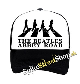 THE BEATLES - Abbey Road - čiernobiela sieťkovaná šiltovka model "Trucker"