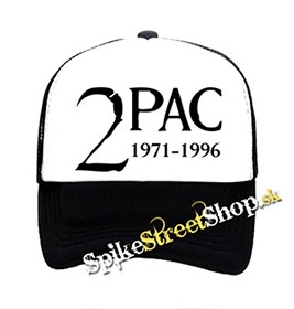 2 PAC - 1971-1996 - čiernobiela sieťkovaná šiltovka model "Trucker"