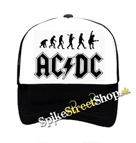 ACDC - Evolution - čiernobiela sieťkovaná šiltovka model "Trucker"