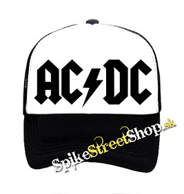 AC/DC - Logo - čiernobiela sieťkovaná šiltovka model "Trucker"