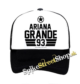 ARIANA GRANDE - Since 1993 - čiernobiela sieťkovaná šiltovka model "Trucker"