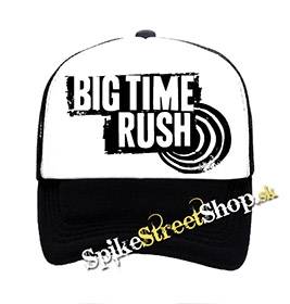 BIG TIME RUSH - Logo - čiernobiela sieťkovaná šiltovka model "Trucker"