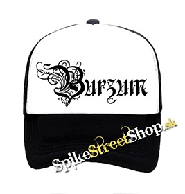 BURZUM - Logo - čiernobiela sieťkovaná šiltovka model "Trucker"