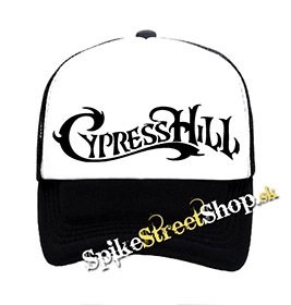 CYPRESS HILL - Logo - čiernobiela sieťkovaná šiltovka model "Trucker"