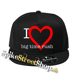 I LOVE BIG TIME RUSH - čierna šiltovka model "Snapback"
