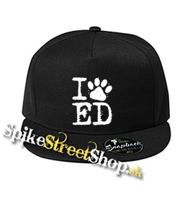 I LOVE ED SHEERAN - čierna šiltovka model "Snapback"
