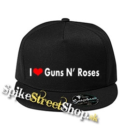 I LOVE GUNS N' ROSES - čierna šiltovka model "Snapback"