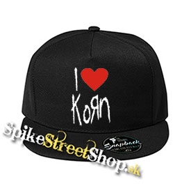 I LOVE KORN - čierna šiltovka model "Snapback"
