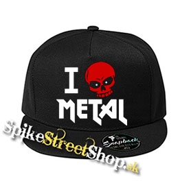 I LOVE METAL - čierna šiltovka model "Snapback"